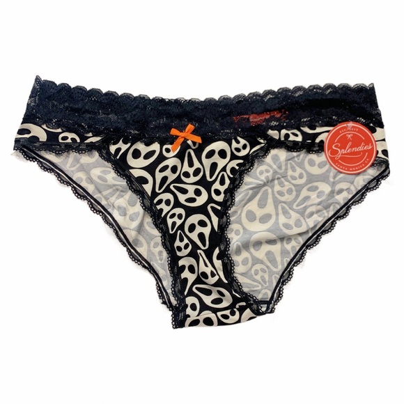 SOLD - Ghost Face Scream Bikini Panties Lace Halloween Lingerie Underwear New - Picture 10 of 10